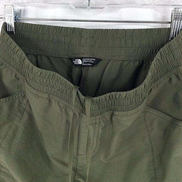 The North Face Jogger Pants Womens Size 6 Olive Green Cargo Drawstring Hiking - Picture 3 of 10